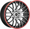 Barracuda Karizzma mattblack-polished / Color Trim rot 7.5x17 ET38 - LK4/98 ML73.1