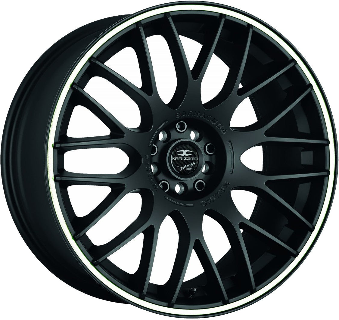 Barracuda Karizzma mattblack PureSports / Color Trim weiss 7.5x17 ET35 - LK5/100 ML73.1