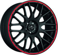 Barracuda Karizzma mattblack PureSports / Color Trim rot 8x18 ET38 - LK5/110 ML72.6