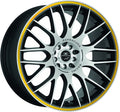 Barracuda Karizzma mattblack-polished / Color Trim gelb 8x18 ET38 - LK5/110 ML72.6