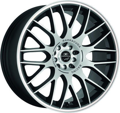 Barracuda Karizzma mattblack-polished / Color Trim weiss 8x18 ET38 - LK5/110 ML72.6