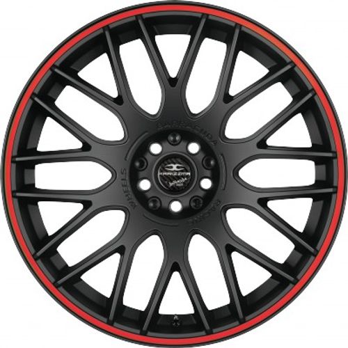 Barracuda Karizzma mattblack PureSports / Color Trim rot Alufelge 8.5x19 Zoll ET32 LK 5x100 ML73.1 – Bild 2