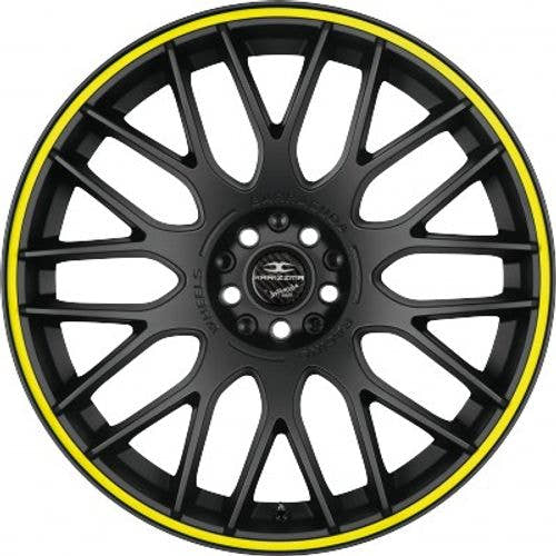 Barracuda Karizzma mattblack PureSports / Color Trim gelb Alufelge 8.5x19 Zoll ET32 LK 5x100 ML73.1 – Bild 2