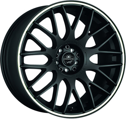 Barracuda Karizzma mattblack PureSports / Color Trim weiss 8.5x19 ET40 - LK5/108 ML73.1