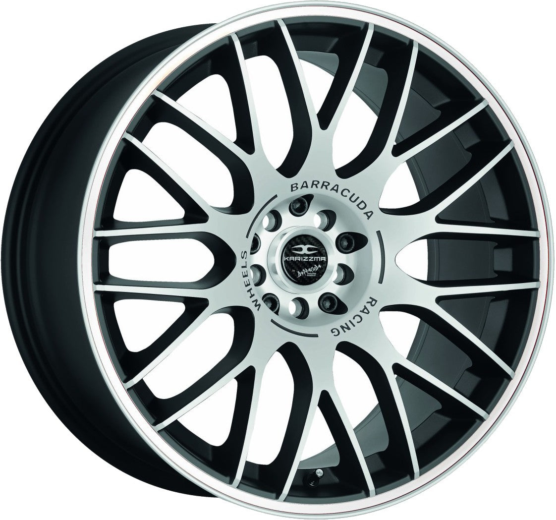 Barracuda Karizzma mattblack-polished / Color Trim weiss 8.5x19 ET40 - LK5/108 ML73.1