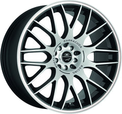 Barracuda Karizzma mattblack-polished / Color Trim weiss Alufelge 8.5x19 Zoll ET40 LK 5x108 ML73.1