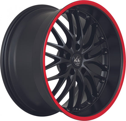 Barracuda Voltec T6 mattblack PureSports / Color Trim rot 8x18 ET38 - LK4/100 ML73.1