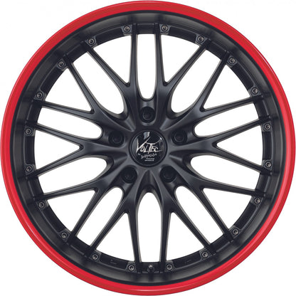 Barracuda Voltec T6 mattblack PureSports / Color Trim rot 8x18 ET45 - LK5/112 ML73.1