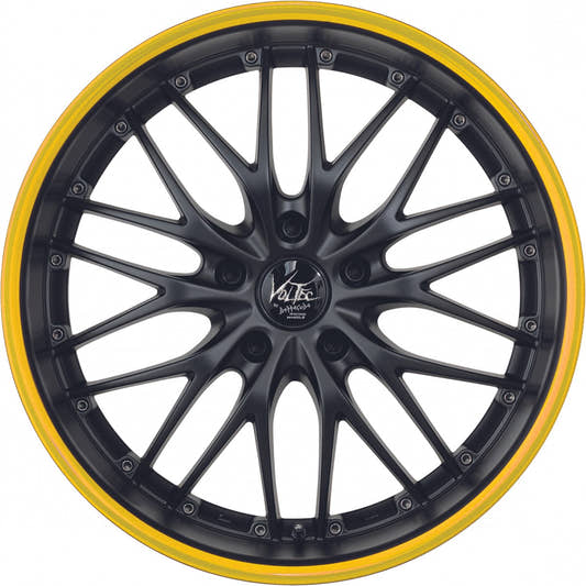 Barracuda Voltec T6 mattblack PureSports / Color Trim gelb 8x18 ET45 - LK5/112 ML73.1