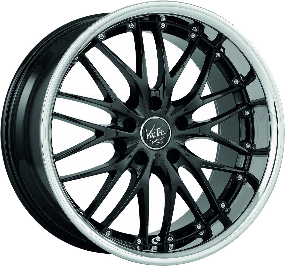 Barracuda Voltec T6 higloss black inox lip 8x18 ET45 - LK5/112 ML73.1