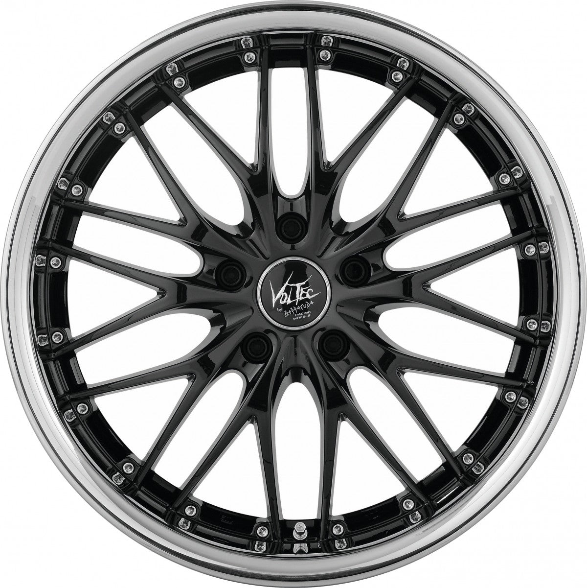 Barracuda Voltec T6 higloss black inox lip 8x18 ET45 - LK5/112 ML73.1