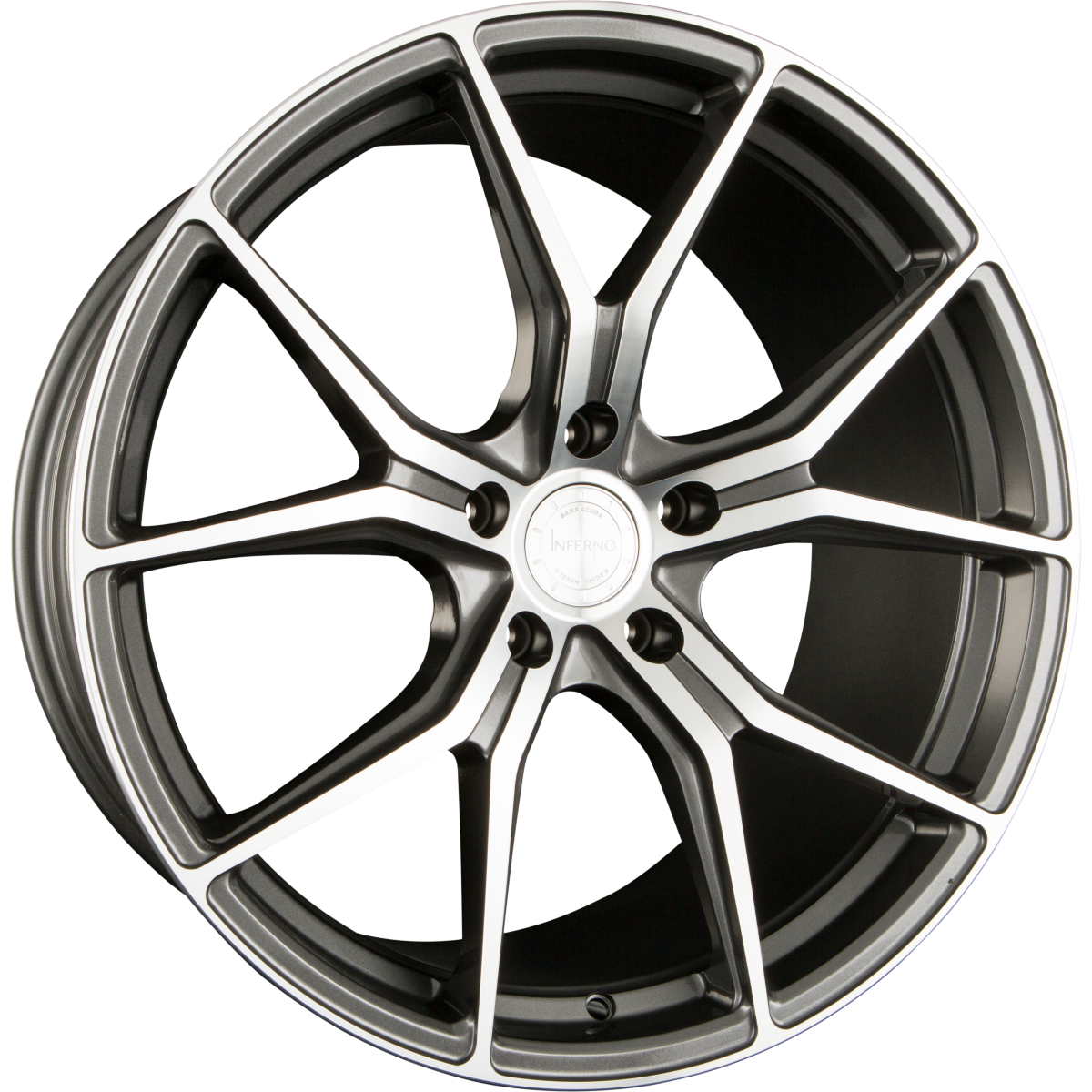 Barracuda Inferno higloss-gunmetal-polished Alufelge 8.5x19 Zoll ET45 LK 5x112 ML73.1 – Bild 4