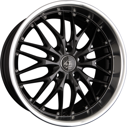 Barracuda Voltec T6 Highgloss Black Inox Lip Alufelge 8x19 Zoll ET40 LK 5x114.3 ML73.1 – Bild 2