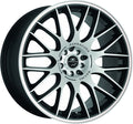 Barracuda Karizzma mattblack-polished / Color Trim weiss - DS25 Alufelge 8x18 Zoll ET13 LK 4x100 ML73.1