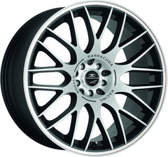 Barracuda Karizzma mattblack-polished / Color Trim weiss - DS25 Alufelge 8x18 Zoll ET13 LK 4x100 ML73.1