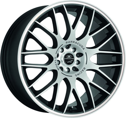 Barracuda Karizzma mattblack-polished / Color Trim weiss - DS25 Alufelge 8x18 Zoll ET13 LK 4x100 ML73.1