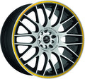 Barracuda Karizzma mattblack-polished / Color Trim gelb - DS30 Alufelge 8x18 Zoll ET8 LK 4x100 ML73.1