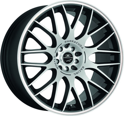 Barracuda Karizzma mattblack-polished / Color Trim weiss - DS30 Alufelge 8x18 Zoll ET8 LK 4x100 ML73.1