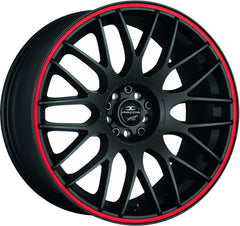 Barracuda Karizzma mattblack PureSports / Color Trim rot - DS3 Alufelge 8x18 Zoll ET35 LK 5x110 ML72.6