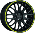 Barracuda Karizzma mattblack PureSports / Color Trim gelb - DS3 8x18 ET35 - LK5/110 ML72.6