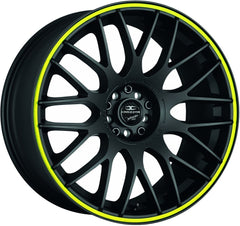 Barracuda Karizzma mattblack PureSports / Color Trim gelb - DS3 Alufelge 8x18 Zoll ET35 LK 5x110 ML72.6