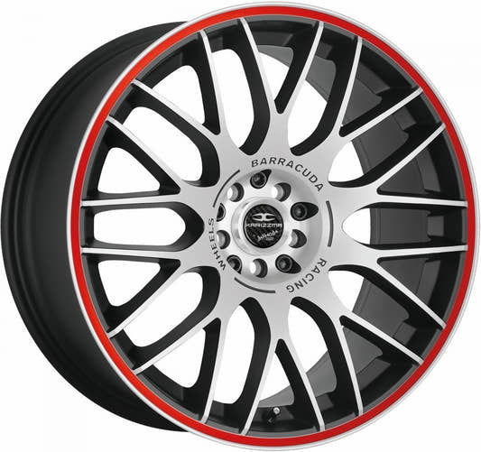 Barracuda Karizzma mattblack-polished / Color Trim rot - DS3 8x18 ET35 - LK5/110 ML72.6