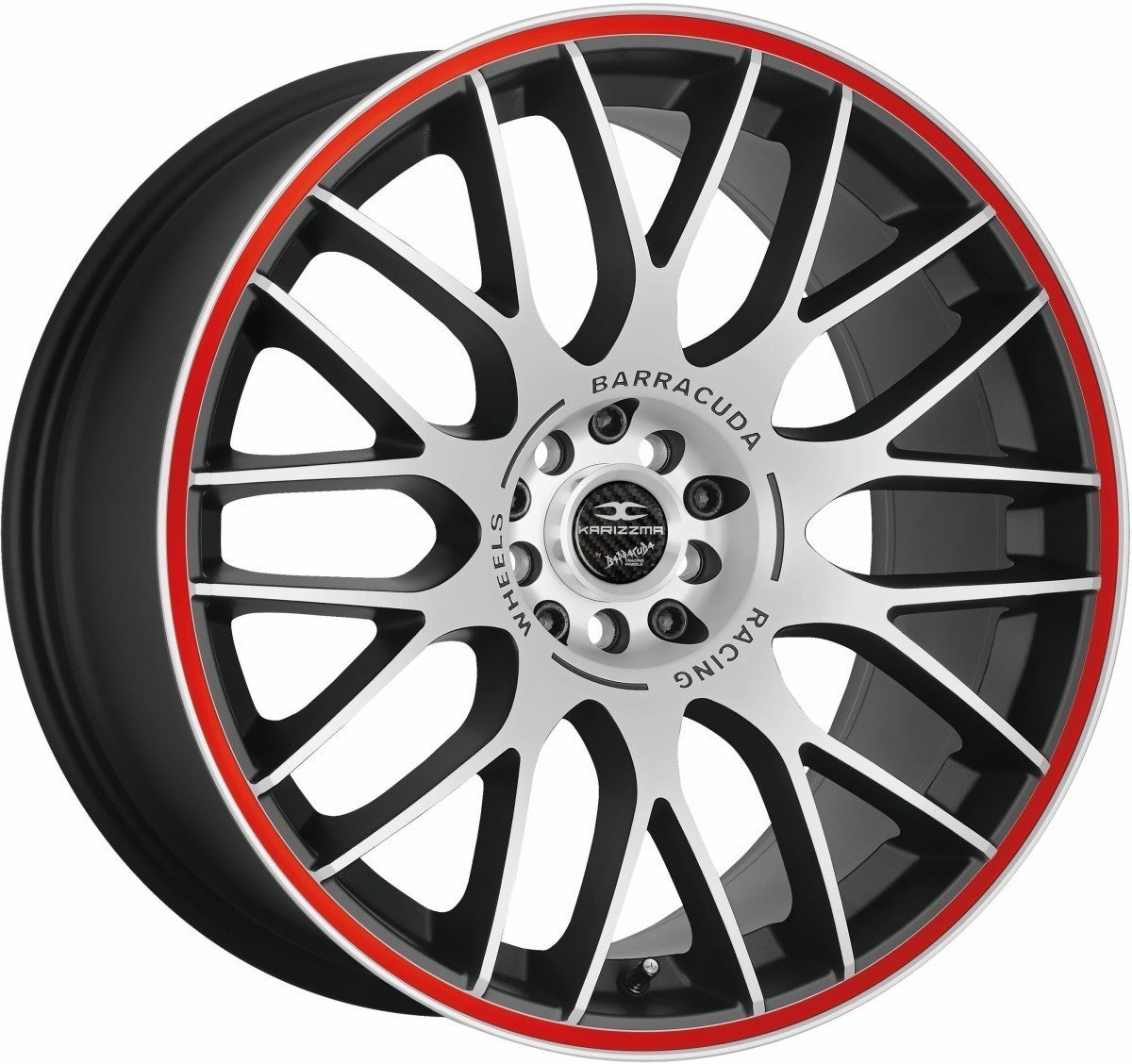 Barracuda Karizzma mattblack-polished / Color Trim rot - DS3 8x18 ET35 - LK5/110 ML72.6
