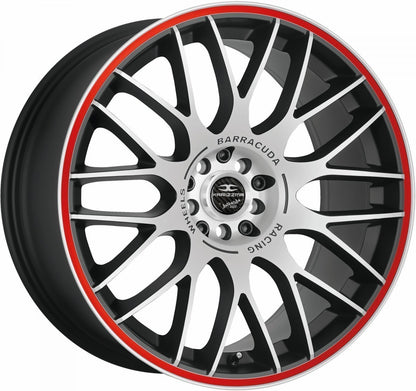 Barracuda Karizzma mattblack-polished / Color Trim rot - DS3 8x18 ET35 - LK5/110 ML72.6