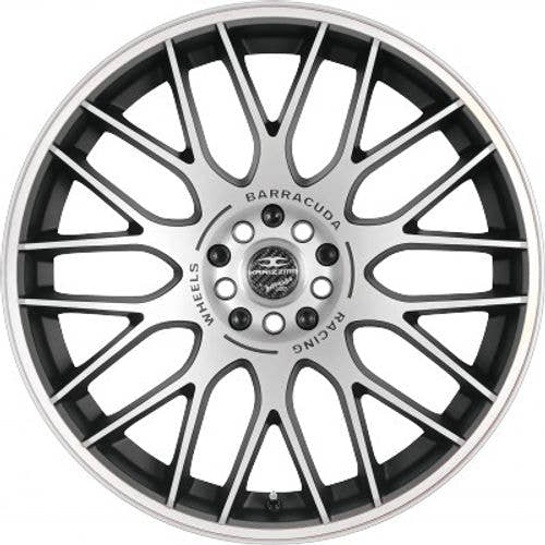 Barracuda Karizzma mattblack-polished / Color Trim weiss - DS3 Alufelge 8x18 Zoll ET35 LK 5x110 ML72.6 – Bild 2