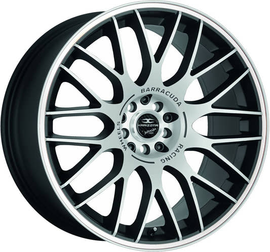 Barracuda Karizzma mattblack-polished / Color Trim weiss - DS5 Alufelge 8x18 Zoll ET40 LK 5x112 ML73.1