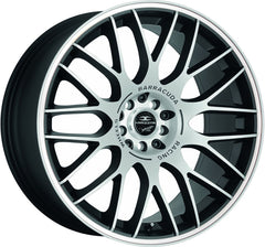 Barracuda Karizzma mattblack-polished / Color Trim weiss - DS5 Alufelge 8x18 Zoll ET40 LK 5x112 ML73.1