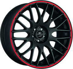 Barracuda Karizzma mattblack PureSports / Color Trim rot - DS5 Alufelge 8x18 Zoll ET40 LK 5x112 ML73.1