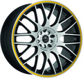 Barracuda Karizzma mattblack-polished / Color Trim gelb - DS5 Alufelge 8x18 Zoll ET40 LK 5x112 ML73.1