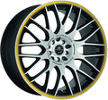 Barracuda Karizzma mattblack-polished / Color Trim gelb - DS10 Alufelge 8.5x19 Zoll ET28 LK 5x110 ML72.6