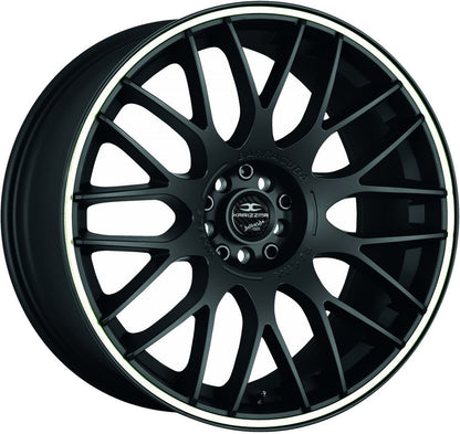 Barracuda Karizzma mattblack PureSports / Color Trim weiss - DS15 Alufelge 8.5x19 Zoll ET23 LK 5x110 ML72.6
