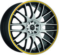 Barracuda Karizzma mattblack-polished / Color Trim gelb - DS20 Alufelge 8.5x19 Zoll ET18 LK 5x110 ML72.6
