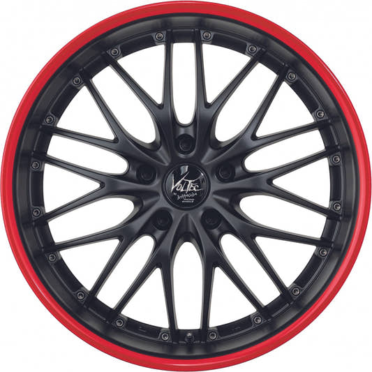 Barracuda Voltec T6 mattblack PureSports / Color Trim rot - DS5 8x18 ET40 - LK5/112 ML73.1
