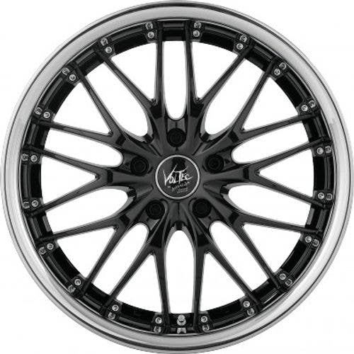 Barracuda Voltec T6 higloss black inox lip - DS5 Alufelge 8x18 Zoll ET40 LK 5x112 ML73.1 – Bild 2