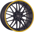 Barracuda Voltec T6 mattblack PureSports / Color Trim gelb - DS3 Alufelge 8x18 Zoll ET35 LK 5x120 ML72.6