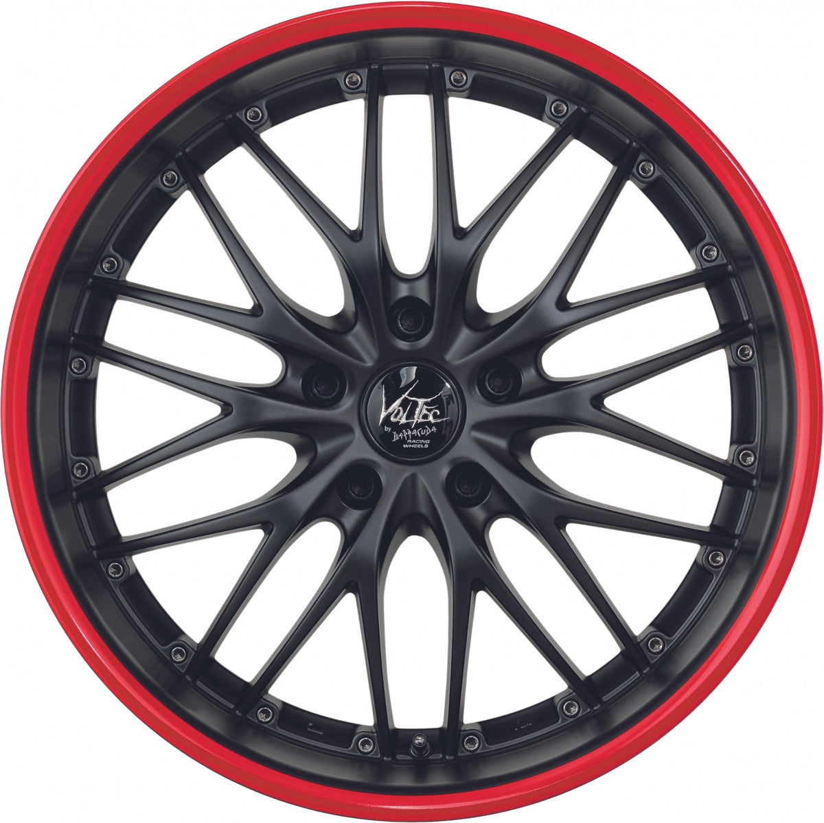 Barracuda Voltec T6 mattblack PureSports / Color Trim rot - DS10 8.5x19 ET38 - LK5/112 ML73.1