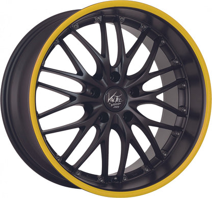 Barracuda Voltec T6 mattblack PureSports / Color Trim gelb - DS15 8.5x19 ET33 - LK5/112 ML73.1