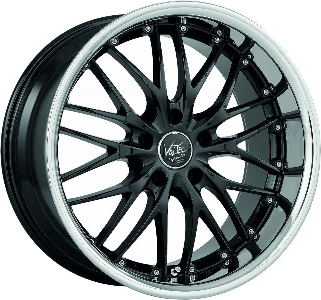 Barracuda Voltec T6 higloss black inox lip - DS5 9x19 ET33 - LK5/120 ML72.6