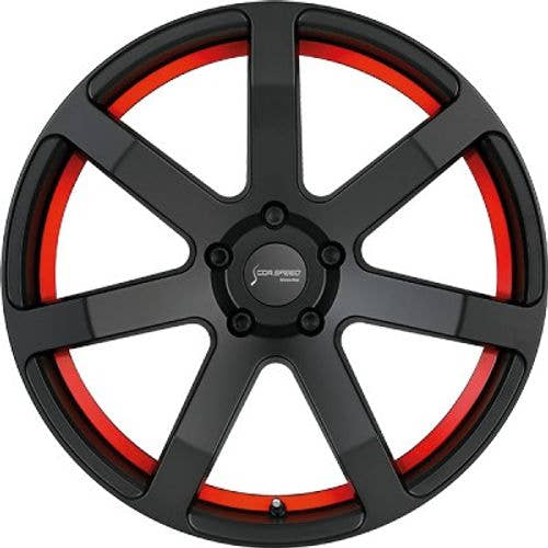 Corspeed Challenge mattblack PureSports / Undercut Color Trim rot - DS5 Alufelge 10x20 Zoll ET40 LK 5x114.3 ML73.1 – Bild 2