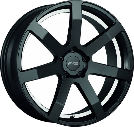Corspeed Challenge mattblack PureSports / Undercut Color Trim weiss - DS5 Alufelge 10x20 Zoll ET40 LK 5x114.3 ML73.1