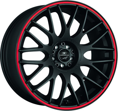 Barracuda Karizzma mattblack PureSports / Color Trim rot - DS10 8.5x19 ET30 - LK5/108 ML73.1