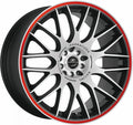 Barracuda Karizzma mattblack-polished / Color Trim rot - DS10 8.5x19 ET30 - LK5/108 ML73.1