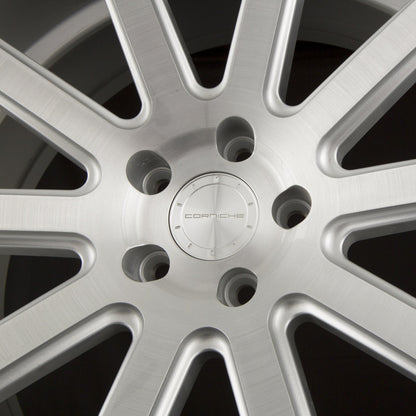 Corspeed Deville silver-brushed-surface Alufelge 9.5x19 Zoll ET47 LK 5x112 ML73.1 – Bild 6