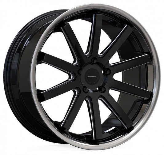 Corspeed Deville Inox mattblack PureSport gefräst 10x20 ET47 - LK5/112 ML73.1