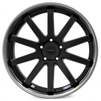 Corspeed Deville Inox mattblack PureSport gefräst Alufelge 10x20 Zoll ET47 LK 5x112 ML73.1 – Bild 2