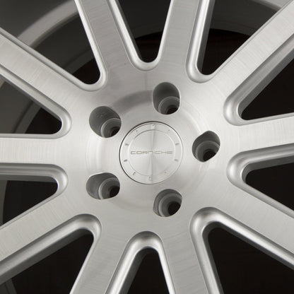 Corspeed Deville silver-brushed-surface Alufelge 9x21 Zoll ET40 LK 5x108 ML73.1 – Bild 6